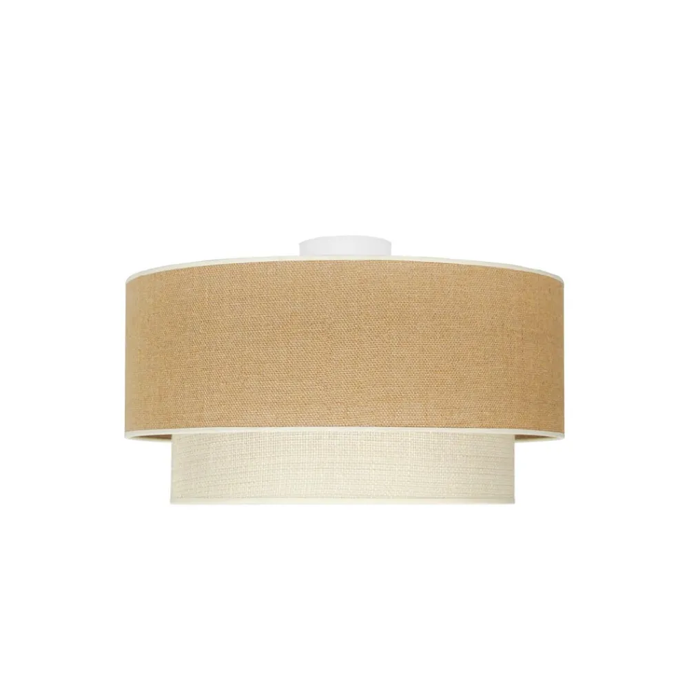 Euluna Loftlamper|Loftlamper > loftlampe Boho Jute, naturbrun/hvid, Ø 45 cm