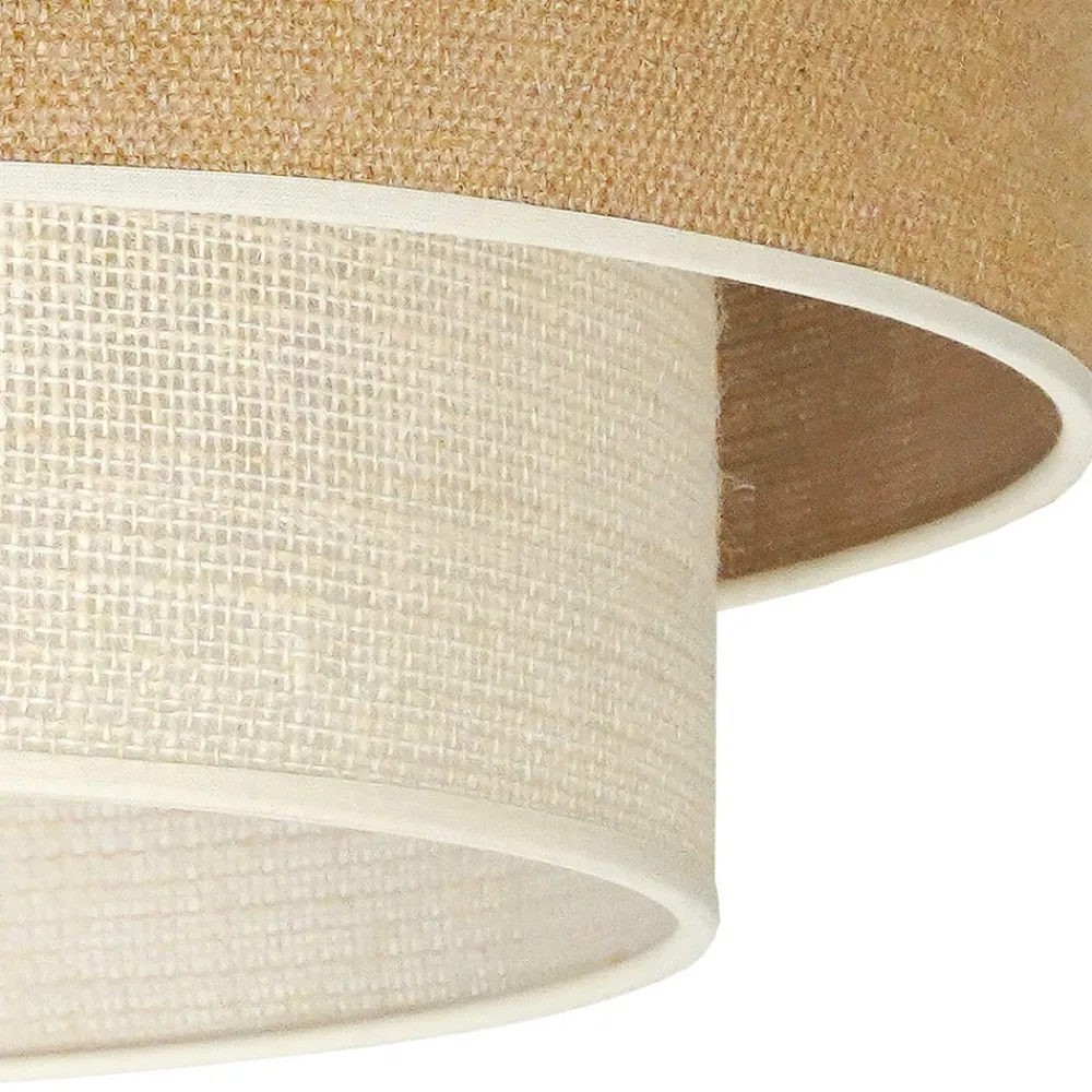Euluna Loftlamper|Loftlamper > loftlampe Boho Jute, naturbrun/hvid, Ø 45 cm
