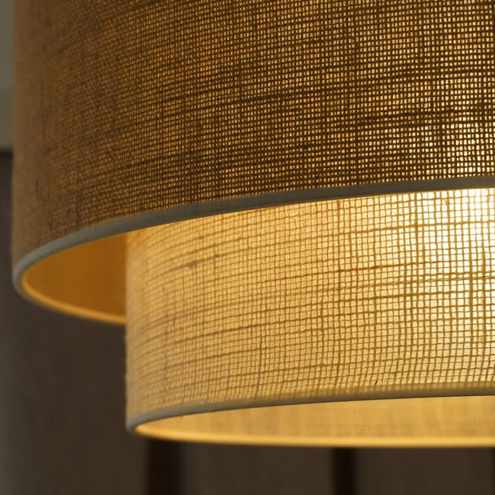 Euluna Loftlamper|Loftlamper > loftlampe Boho Jute, naturbrun/hvid, Ø 45 cm