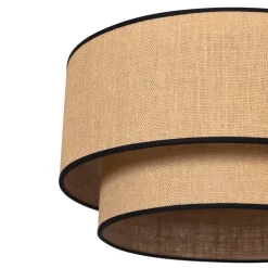 Euluna Loftlamper > loftlampe Boho jute & sort, brun/sort, Ø60cm