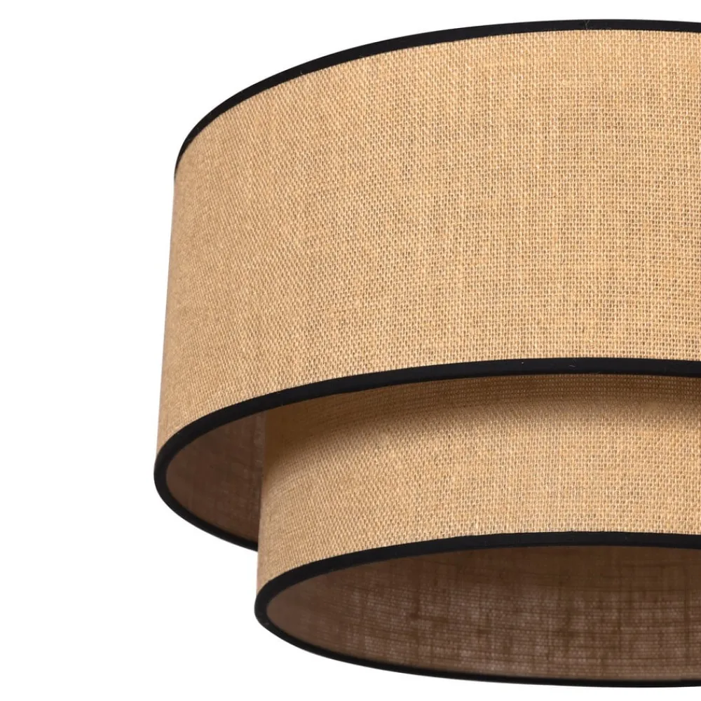 Euluna Loftlamper > loftlampe Boho jute & sort, brun/sort, Ø60cm