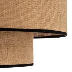 Euluna Loftlamper > loftlampe Boho jute & sort, brun/sort, Ø60cm