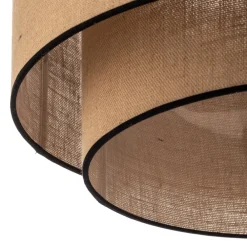 Euluna Loftlamper > loftlampe Boho jute & sort, brun/sort, Ø60cm