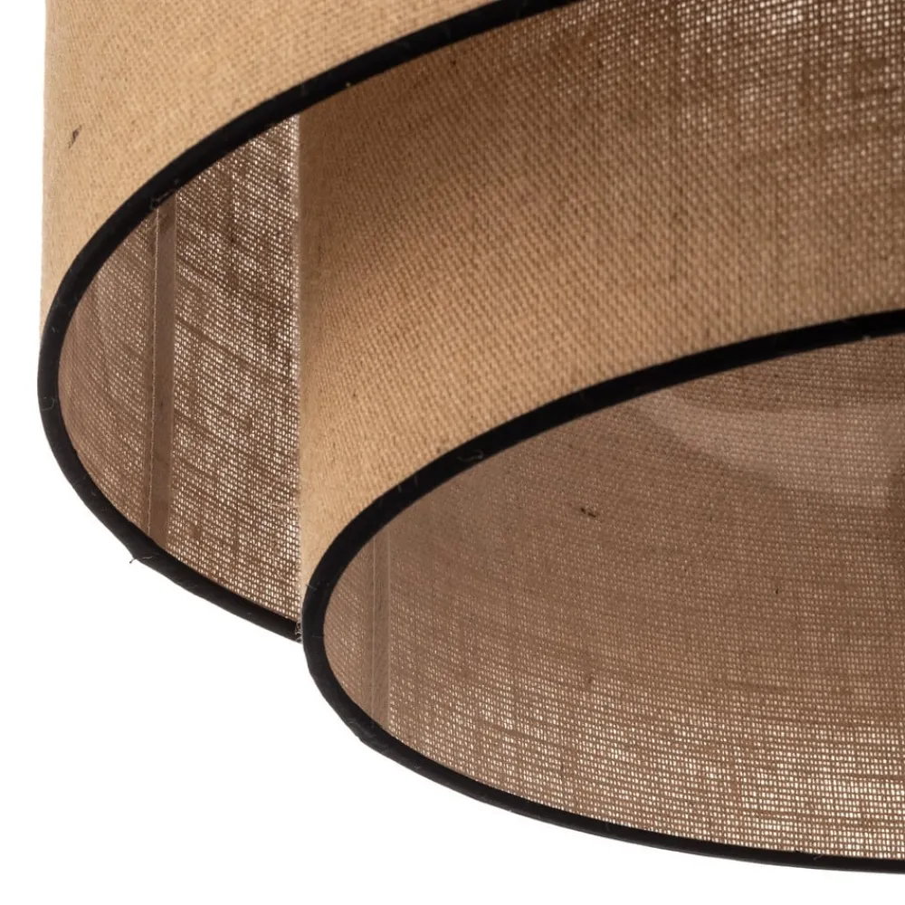 Euluna Loftlamper > loftlampe Boho jute & sort, brun/sort, Ø60cm