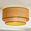 Loftlamper ^ Euluna loftlampe Boho jute & sort, natur/sort, Ø45cm