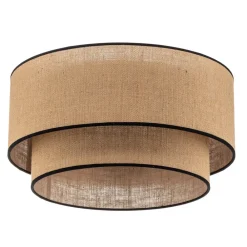 Loftlamper ^ Euluna loftlampe Boho jute & sort, natur/sort, Ø45cm