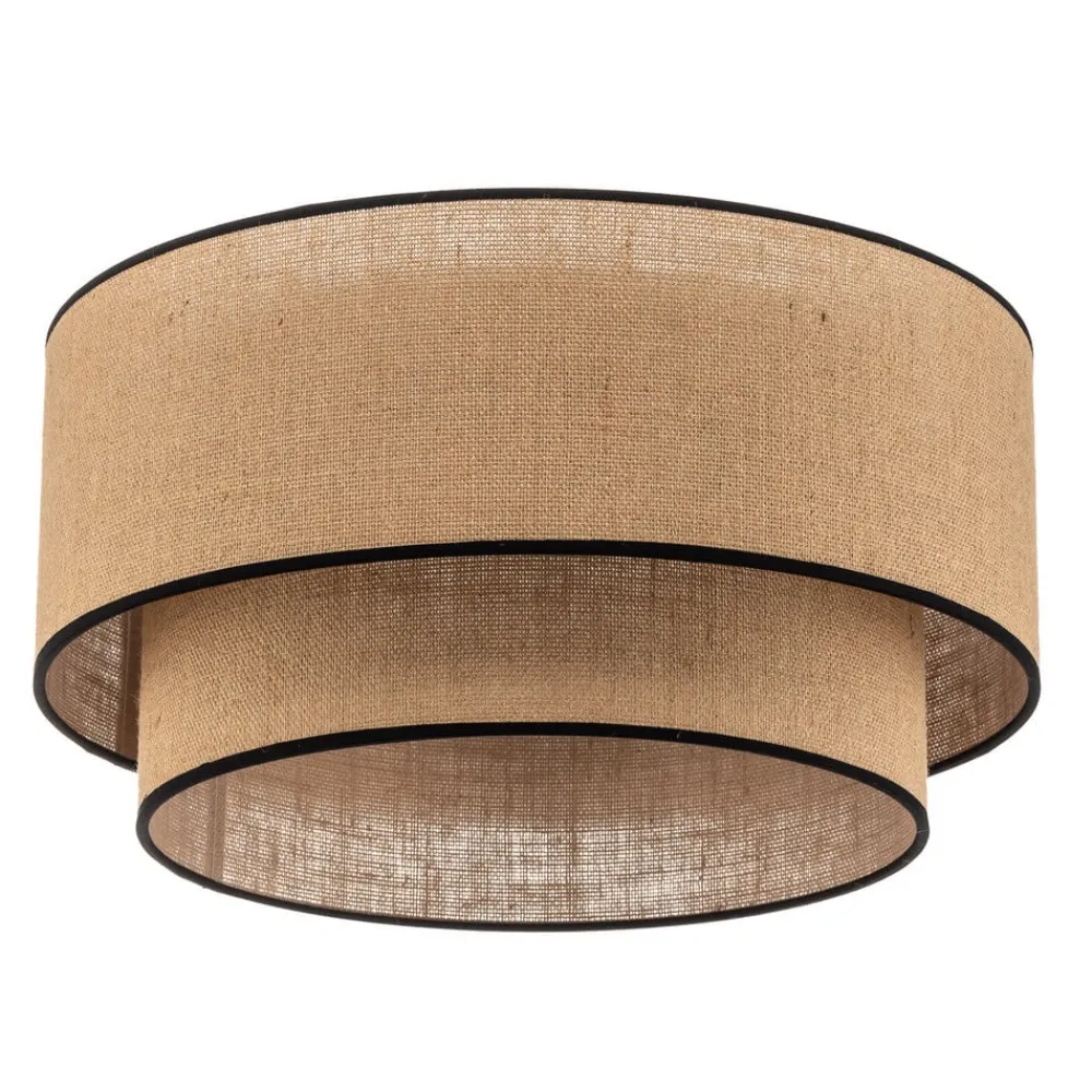 Loftlamper ^ Euluna loftlampe Boho jute & sort, natur/sort, Ø45cm