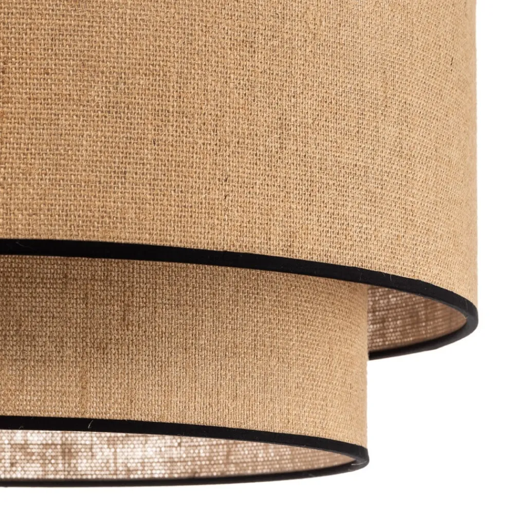 Loftlamper ^ Euluna loftlampe Boho jute & sort, natur/sort, Ø45cm