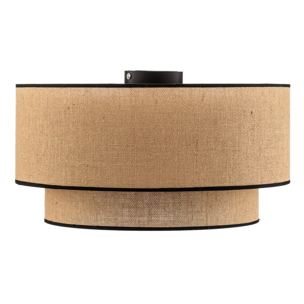 Loftlamper ^ Euluna loftlampe Boho jute & sort, natur/sort, Ø45cm