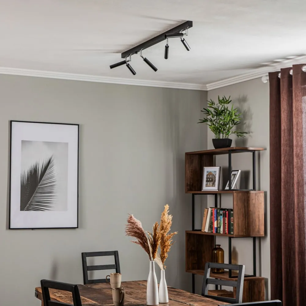 Euluna Arbejdsrum/Kontor > Nicanor loftspot sort/krom 6 lyskilder