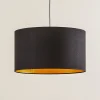 Euluna Pendellamper > Roller hængelampe, sort/guld, Ø 45 cm