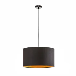 Euluna Pendellamper > Roller hængelampe, sort/guld, Ø 45 cm