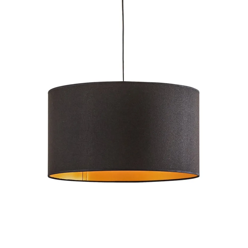 Euluna Pendellamper > Roller hængelampe, sort/guld, Ø 45 cm