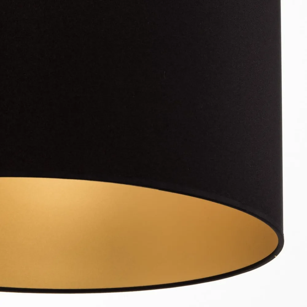 Euluna Pendellamper > Roller hængelampe, sort/guld, Ø 45 cm
