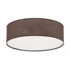 Euluna Loftlamper > rulleloft, jordfarvet stofskærm, Ø40cm