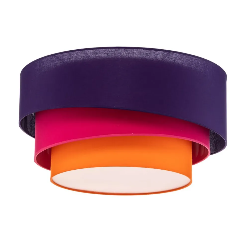 Loftlamper ^ Euluna Trio Max tæppe, Ø60cm, violet/pink/orange