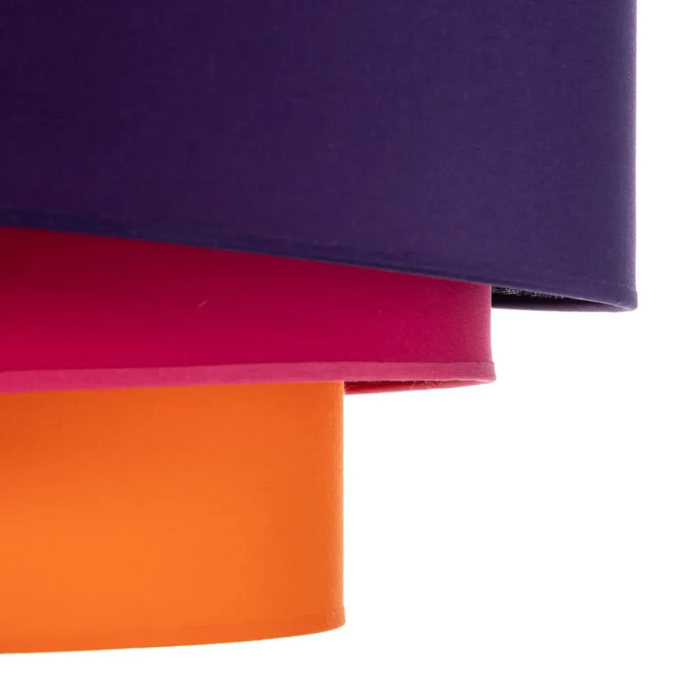 Loftlamper ^ Euluna Trio Max tæppe, Ø60cm, violet/pink/orange