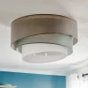 Euluna Loftlamper > Trio monocolor loftslampe, grå, Ø 60 cm, tekstil