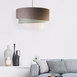 Euluna Loftlamper > Trio monocolor loftslampe, grå, Ø 60 cm, tekstil