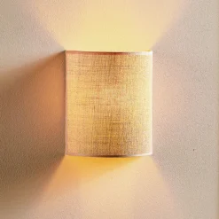 Euluna Gang|Pendellamper > væglampe jute, brun, tekstil, 24 cm høj, E27