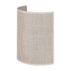 Euluna Væglamper > væglampe jute, hvid/ecru, halvrund, højde 24 cm