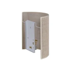 Euluna Væglamper > væglampe jute, hvid/ecru, halvrund, højde 24 cm