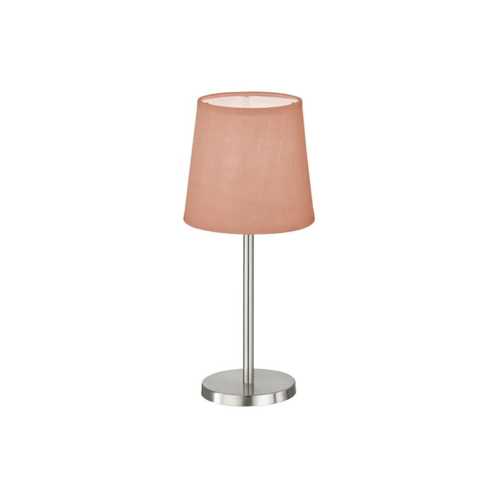 FH Lighting Bordlamper > Eve bordlampe, hørskærm, nikkel/rosa