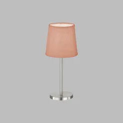 FH Lighting Bordlamper > Eve bordlampe, hørskærm, nikkel/rosa
