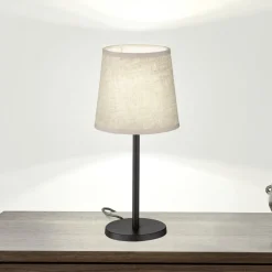 FH Lighting Bordlamper > Eve bordlampe, hørskærm, sort/sand