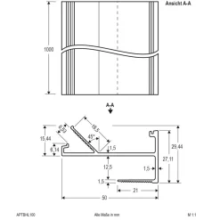 EVN Led Strips > APTBH alu-profil, loftsrettet, 100 cm alu