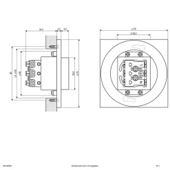 EVN Indbygningsspots > LQ230 LED-vægindbygningslampe, up/down, hvid