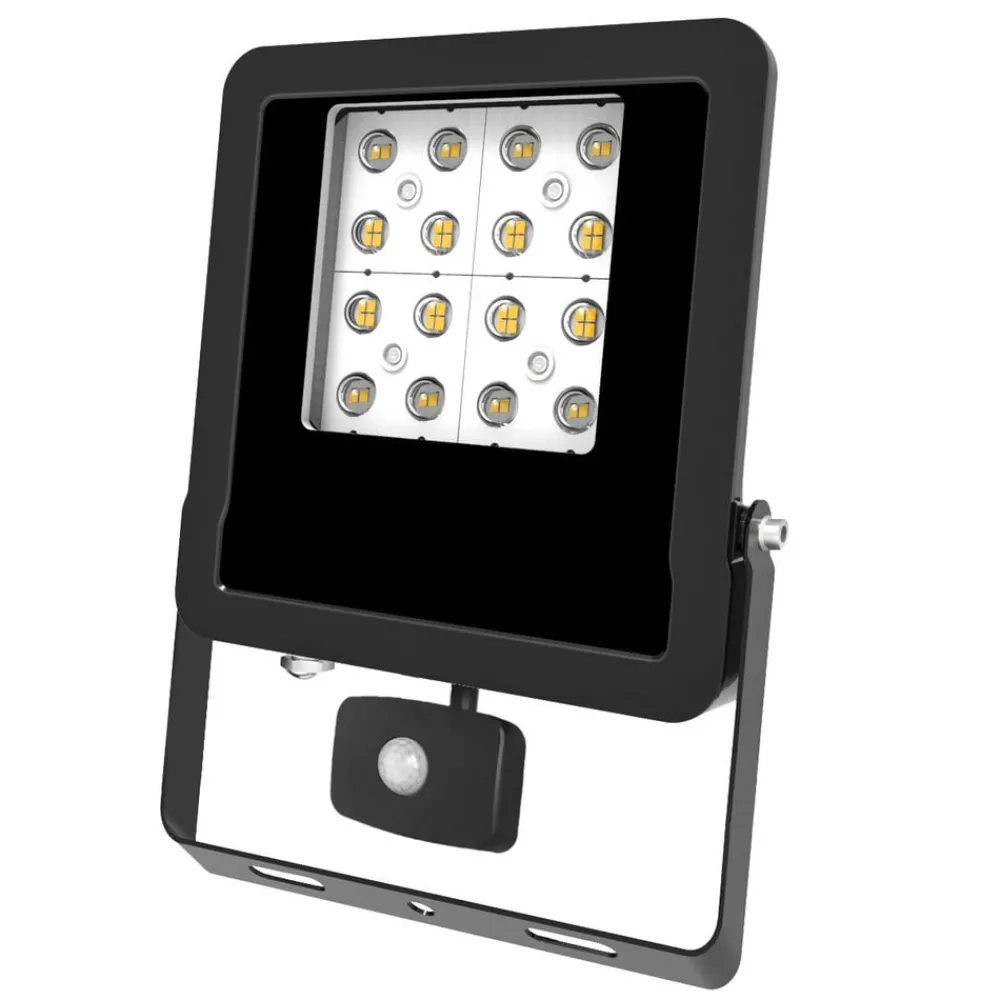 Væglampe Med Sensor|Udendørs Spot ^ EVN Panthera udendørsspot sensor IP44 30 W 3.000 K