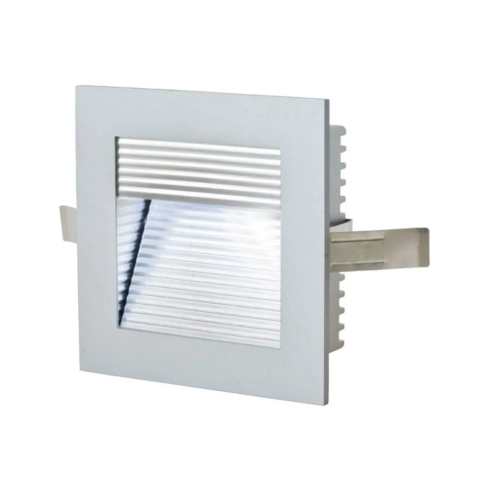 EVN Indbygningsspots > P2140 LED-vægindbygningslampe, 6.000 K, alu