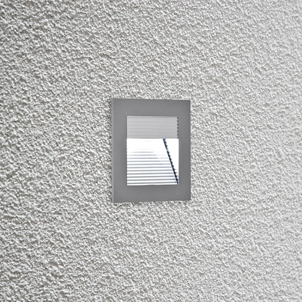 EVN Indbygningsspots > P2140 LED-vægindbygningslampe, 6.000 K, alu