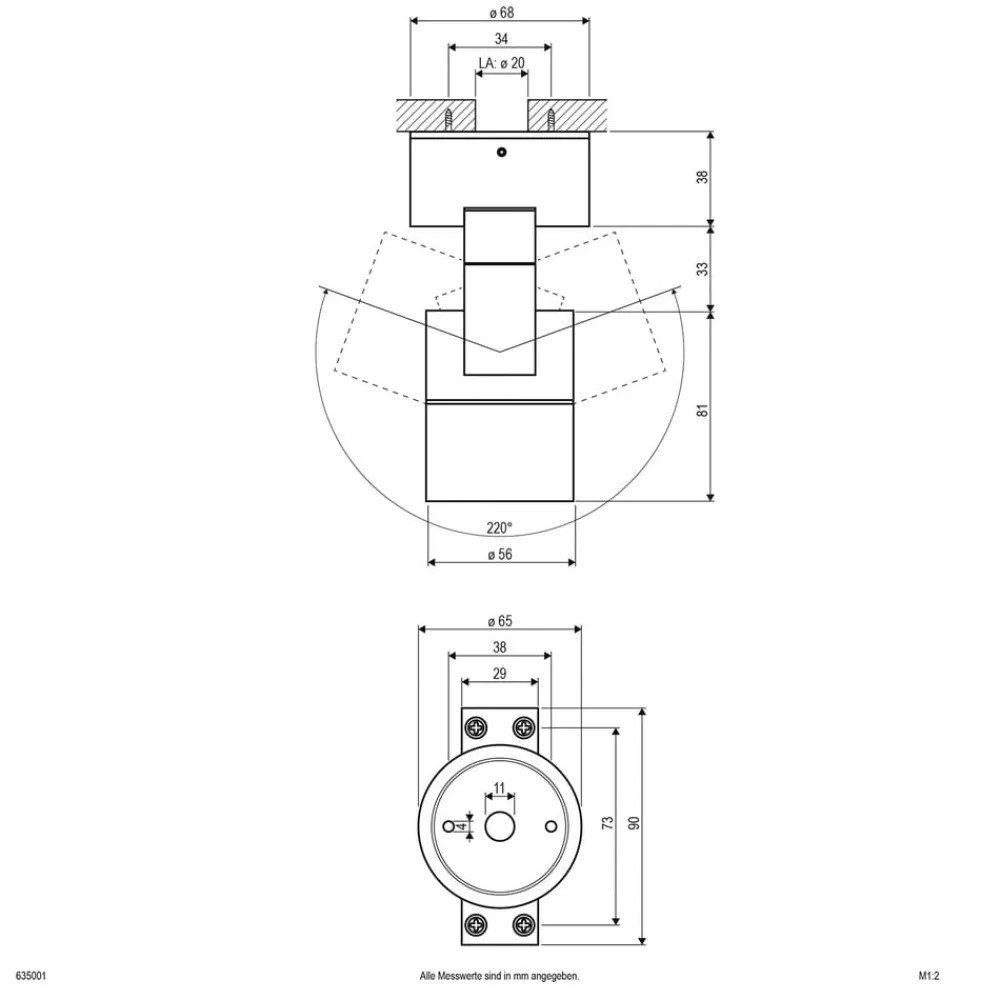 Arbejdsrum/Kontor|Spotlights ^ EVN 635001 spot til indbygning IP54 rundt hvidt