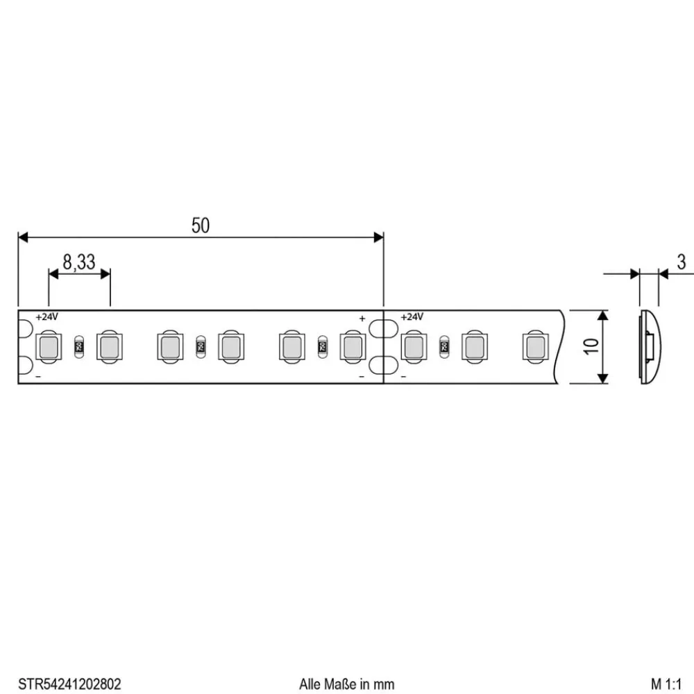 EVN Led Strips > STR5424 LED-stripe IP54 5 m 72 W 3.000 K