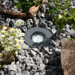 Udendørs Spot|Nedgravet Udebelysning ^ EVN Talpa-nedgravningslampe, drejelig, rund
