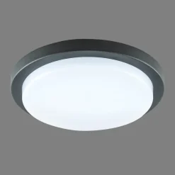 Udendørs Loftlamper ^ EVN Tectum LED udendørs loftlampe, rund, Ø 24,6 cm
