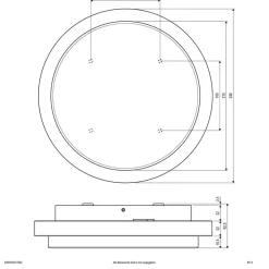 Udendørs Loftlamper ^ EVN Tectum LED udendørs loftlampe, rund, Ø 24,6 cm