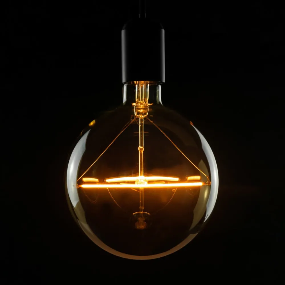 SEGULA Dæmpbar Led-Pære|Filament Pære > E27 5W globepære Ø15cm vintage guld 1,900K