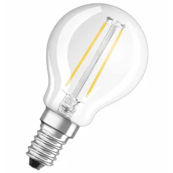 Filament Pære ^ OSRAM E14 4W 827 LED dråbepære i 2'er sæt