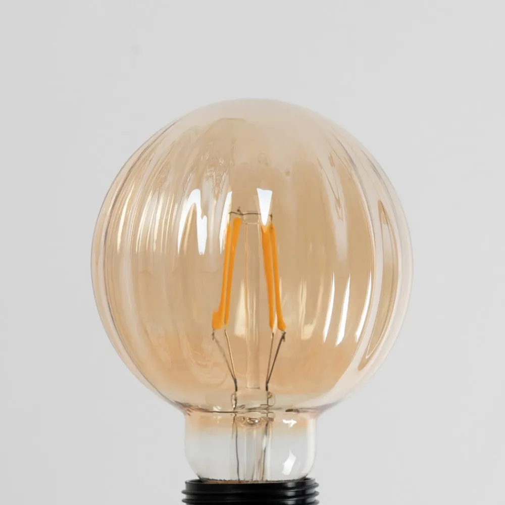 Lucande Dæmpbar Led-Pære|Filament Pære > E27 3,8 W LED G95 2.700 K 340lm riller, rav, 2 stk