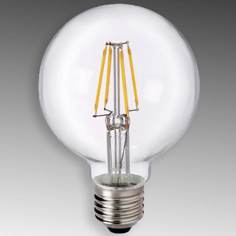 Sylvania Filament Pære|Led Pærer > E27 6W 827 LED globe G80 klar