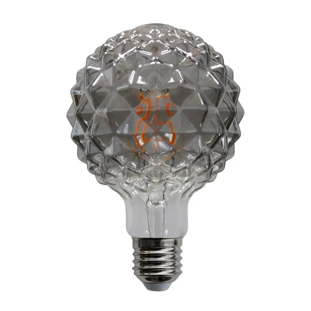 Lucande Dæmpbar Led-Pære|Filament Pære > E27 3,8 W LED-pære G95 918 struktur, røg, 5 stk