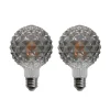 Lucande Filament Pære > E27 3,8 W LED-pære G95 918 struktur, røg, 2 stk