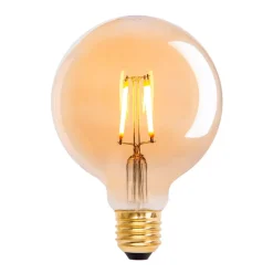 Näve Filament Pære > E27 4,1 W 310lm LED-globepære varmhvid guld 3 stk