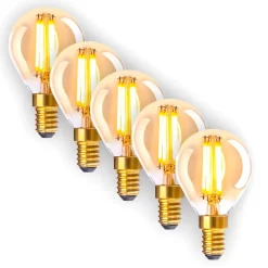 Dæmpbar Led-Pære|Filament Pære ^ Näve E14 3,9 W 313lm LED-pære varmhvid kan dæmpes 5 stk