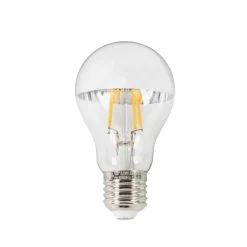 Dæmpbar Led-Pære|Filament Pære ^ Lucande E27 3,5W topforspejlet LED-pære A60, 2700K sølv