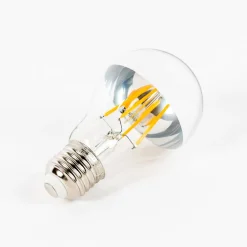 Dæmpbar Led-Pære|Filament Pære ^ Lucande E27 3,5W topforspejlet LED-pære A60, 2700K sølv