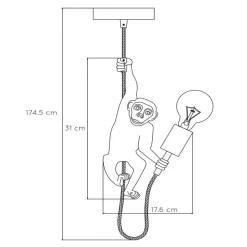 Lucide Pendellamper|Pendellamper > Extravaganza Chimp pendel, guld mat/sort